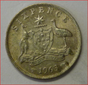 Australie 6 pence 1963 KM58
